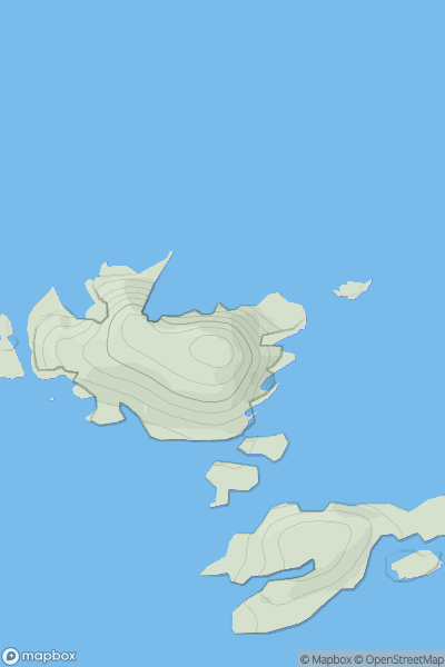 Thumbnail image for Eilean Mor [Lewis and Nearby Islands] [NA726468] showing contour plot for surrounding peak